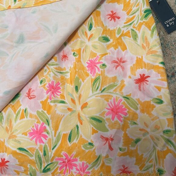 crown & ivy Floral Yellow Skort - Picture 4 of 7